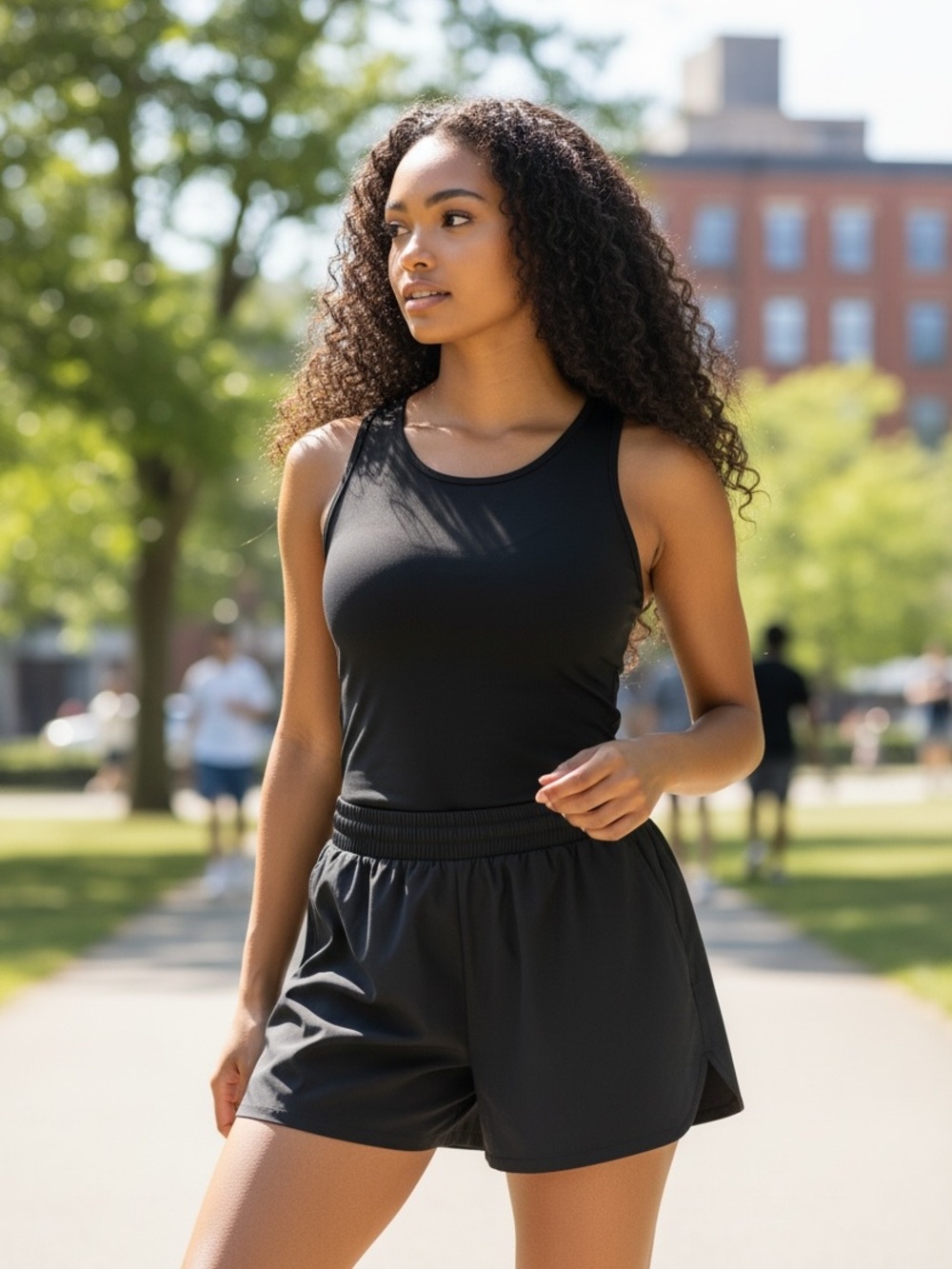 PINK Victoria's Secret Black Romper with Subtle Crest